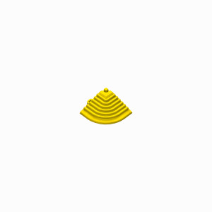 Abschlusskante für 18mm Klickfliesen Eckteil gelb